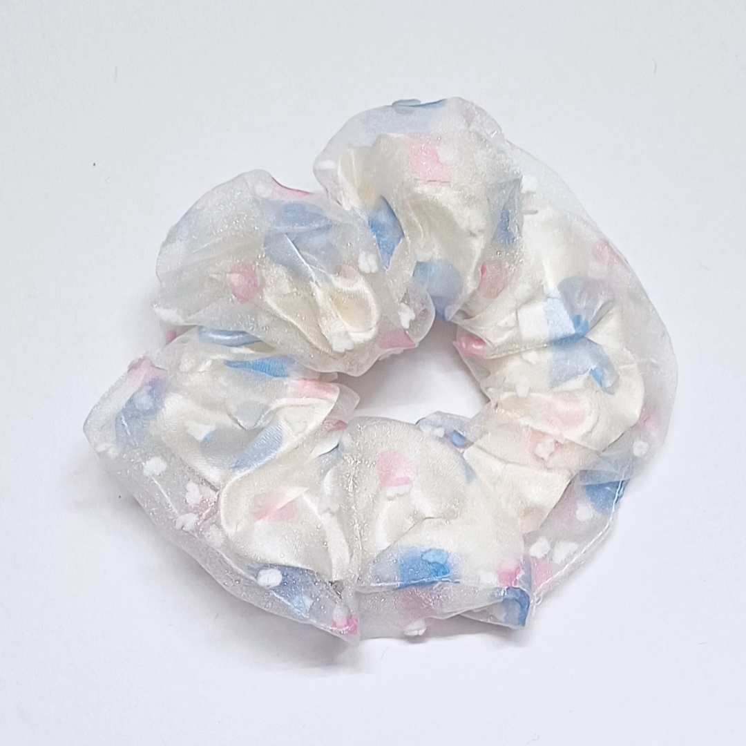 Floral Tissue Scrunchies Set of 3