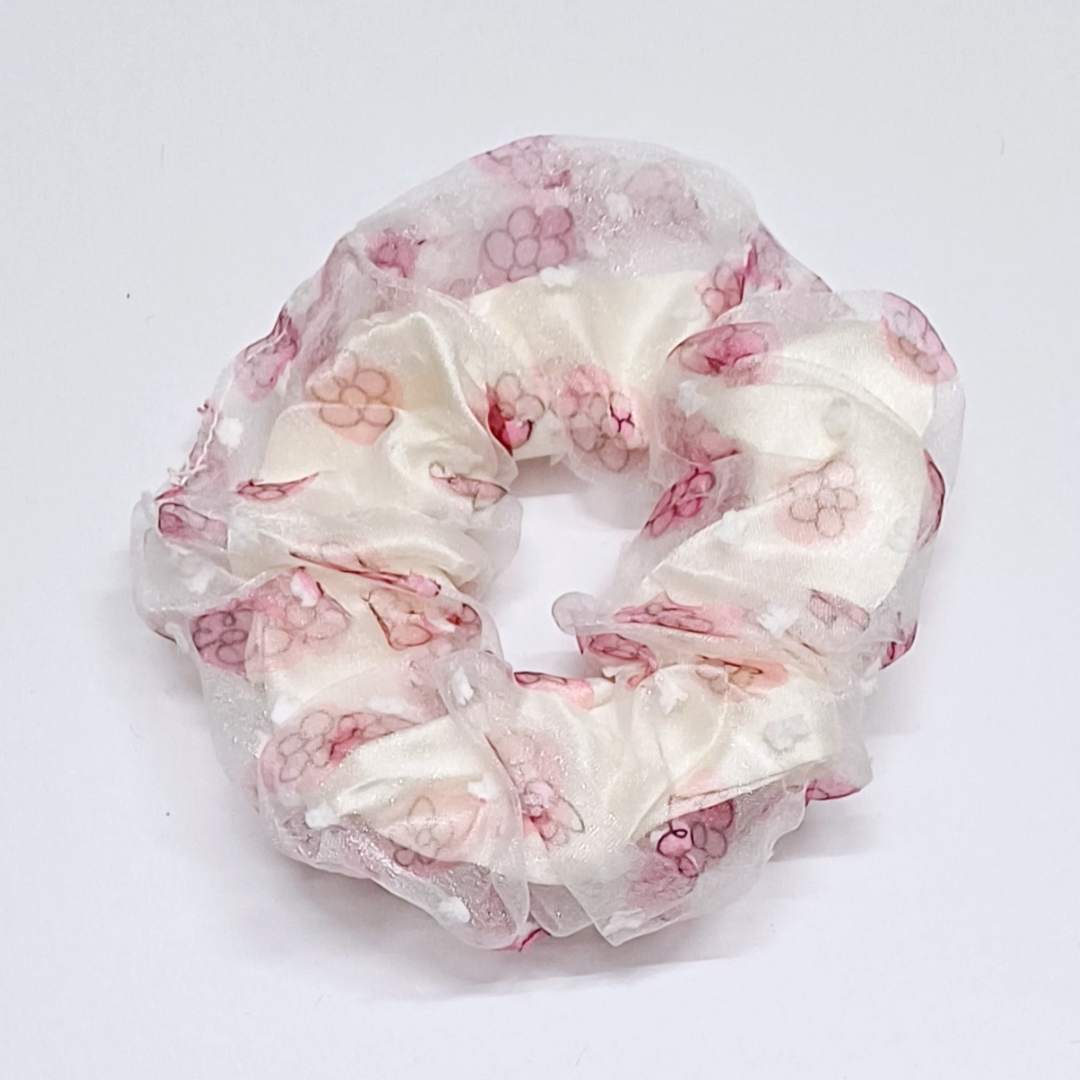 Floral Tissue Scrunchies Set of 3